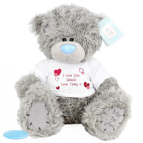 Personalised Me To You Bear with heart and custom T-shirt