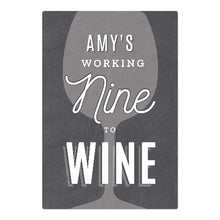 Load image into Gallery viewer, personalised wine lover metal sign gift