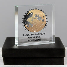Load image into Gallery viewer, personalised love message crystal plaque