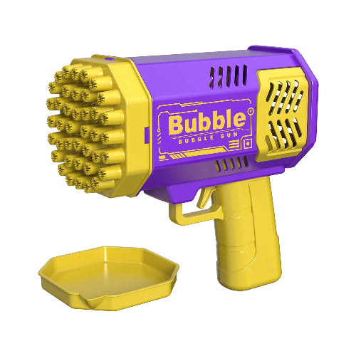 Outdoor bubble blower with colorful LED lights