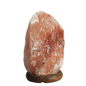 Himalayan pink salt lamp with warm soft glow