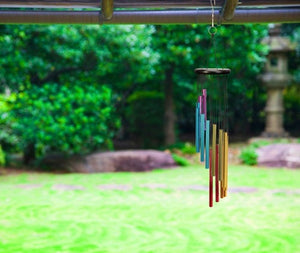 Outdoor Wind Chime Bamboo, Glass, Shell, Copper Tubes Ornaments 