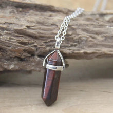 Load image into Gallery viewer, natural-stone-bullet-necklaces-pink-crystal-quartz-bullet-pendants-hexagonal-column-quartz-necklaces-pendants-natural-stone-bullet-pink-crystal-pendant-necklace-bullet-point-crystal