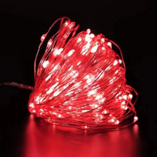 Load image into Gallery viewer, Red string lights Valentine copper wire LED garland lights