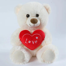 Load image into Gallery viewer, Romantic plush teddy and puppy toy set with heart decoration