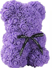 Load image into Gallery viewer, Elegant preserved rose teddy bear gift for girlfriend or wife