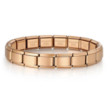 Load image into Gallery viewer, Rose gold bracelet Stainless steel Italian charm 