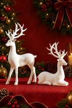 Load image into Gallery viewer, Rustic Christmas reindeer statues for home décor