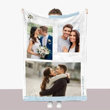 Load image into Gallery viewer, personalized blanket with photo collage tesco, personalized blanket with photo collage cheap, personalized blanket with photo collage amazon, best personalized, blanket with photo collage, personalised photo blanket, photo collage blanket uk