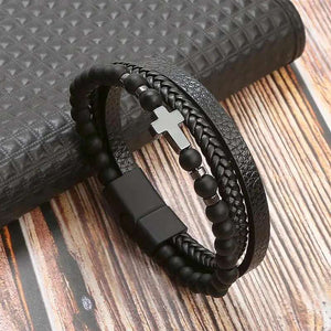 Men's Buckle Leather Multi-Layer Bracelets Gifts For Him