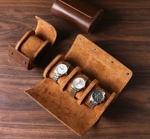 Load image into Gallery viewer, 2 watch travel case-3 watch travel case-best watch travel case-watch travel case uk-watch travel case amazon-single watch travel case-3 watch box-watch roll-wolf watch roll-watch holder-watch box