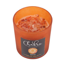 Load image into Gallery viewer, crystal chip chakra, chip candle glass with lid, scented candles, soy wax jar candles, soy wax jar candles gifts, candles, magic spell candles, soy wax art tin candles, soybean wax candles, spell candles, crystal chip candles