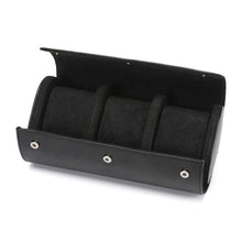 Load image into Gallery viewer, 3/2/1 Slot Watch Roll Travel Case Cow Leather ¦ Travel Watch Case 3 Slot