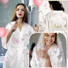 Load image into Gallery viewer,  bridal-robes-set-bridal-and-bridesmaid-satin-robe-lingerie-sexy-lace-sleepwear-women-casual-home-wear-satin-bathrobe-gown-bride-bridesmaid-wedding-robe-bridesmaid-bride-robe-satin-wedding-party-bridesmaid-bridal-party-robes