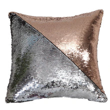 Load image into Gallery viewer, Two-tone reversible glitter pillow for gift ideas
