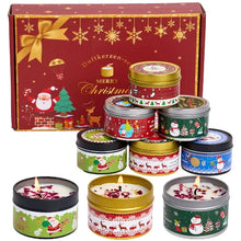 Load image into Gallery viewer, Christmas scented soy candle set in decorative jars