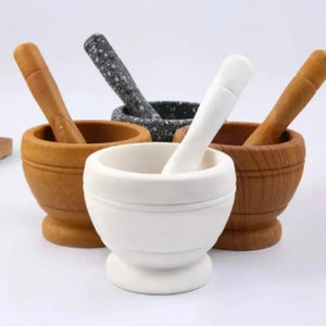  Resin mortar and pestle for spice and herb preparation
