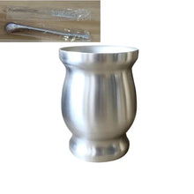 Load image into Gallery viewer,  Yerba mate gourd with cleaning brush and straw for daily use
