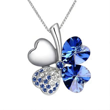 Load image into Gallery viewer, elegant crystal clover necklace gift for her