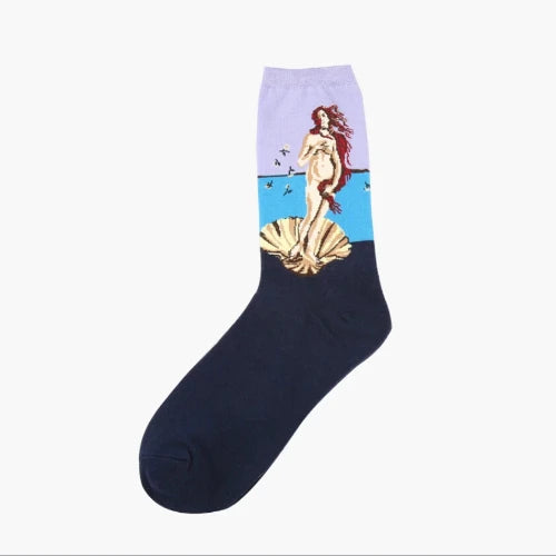 World-famous oil painting series socks
