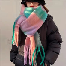 Load image into Gallery viewer, Soft pashmina shawl in rainbow colours