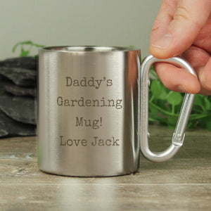  Engraved metal mug for outdoor adventures and travel