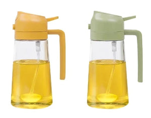 Dual-use kitchen oil dispenser for frying and baking