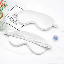 Load image into Gallery viewer, White silk eye mask for peaceful nights