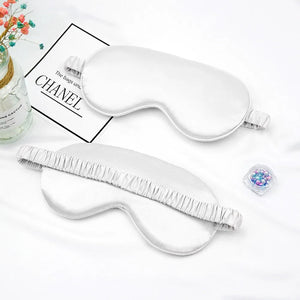 White silk eye mask for peaceful nights