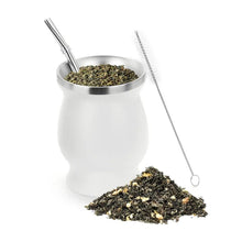 Load image into Gallery viewer, Double wall insulated mate gourd for hot and cold yerba mate tea