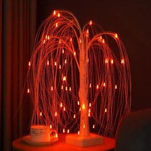 Willow branch LED night lamp for cozy indoor ambiance