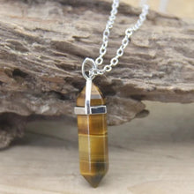 Load image into Gallery viewer, natural-stone-bullet-necklaces-pink-crystal-quartz-bullet-pendants-hexagonal-column-quartz-necklaces-pendants-natural-stone-bullet-pink-crystal-pendant-necklace-bullet-point-crystal