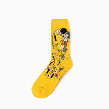 Load image into Gallery viewer, Couple socks set with artistic oil painting theme