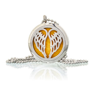 Silver diffuser necklace for essential oils and relaxation