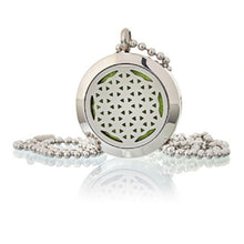 Load image into Gallery viewer, Silver oil diffuser pendant necklace with locket design