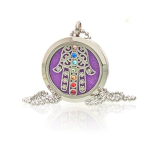 Elegant silver diffuser locket necklace for aromatherapy lovers