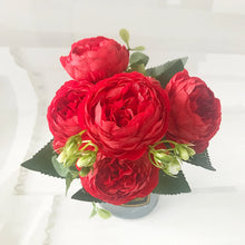 Load image into Gallery viewer, artificial-flowers-beautiful-rose-peony-artificial-silk-flowers-small-bouquet-home-party-spring-wedding-decoration-fake-flower