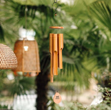 Load image into Gallery viewer, Relaxing outdoor wind chime with natural shell pieces