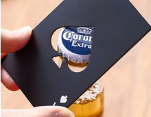 Load image into Gallery viewer, Unique wedding guest favor bottle opener in card design