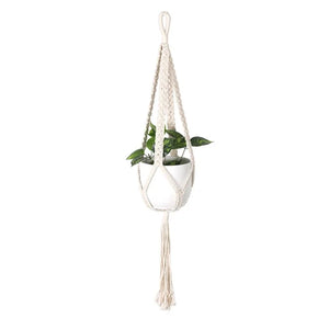 Stylish boho rope macrame hanger for houseplants