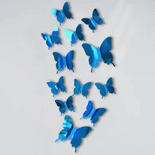 Load image into Gallery viewer, 3D metallic butterfly stickers for kids’ room or nursery