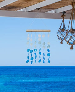 Outdoor Wind Chime Bamboo, Glass, Shell, Copper Tubes Ornaments 