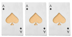 Groomsmen or wedding guest gift playing card bottle opener
