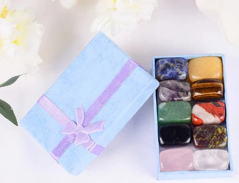 Chakra balancing stones used in Reiki, yoga, and meditation