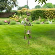 Load image into Gallery viewer, Decorative bamboo wind chime with copper bells for patio