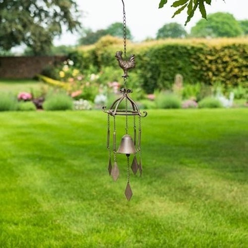 Decorative bamboo wind chime with copper bells for patio