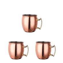 Load image into Gallery viewer, stainless steel copper finish mug for Moscow Mule cocktails