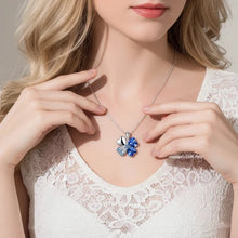 Load image into Gallery viewer, crystal four leaf clover pendant necklace lucky charm gift