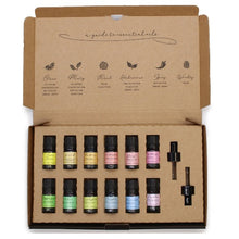 Load image into Gallery viewer, Aromatherapy essential oils set with droppers for easy use