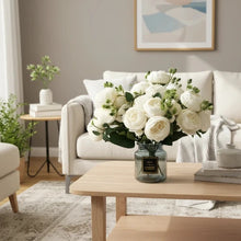 Load image into Gallery viewer, faux white peony flowers bouquet for home decor